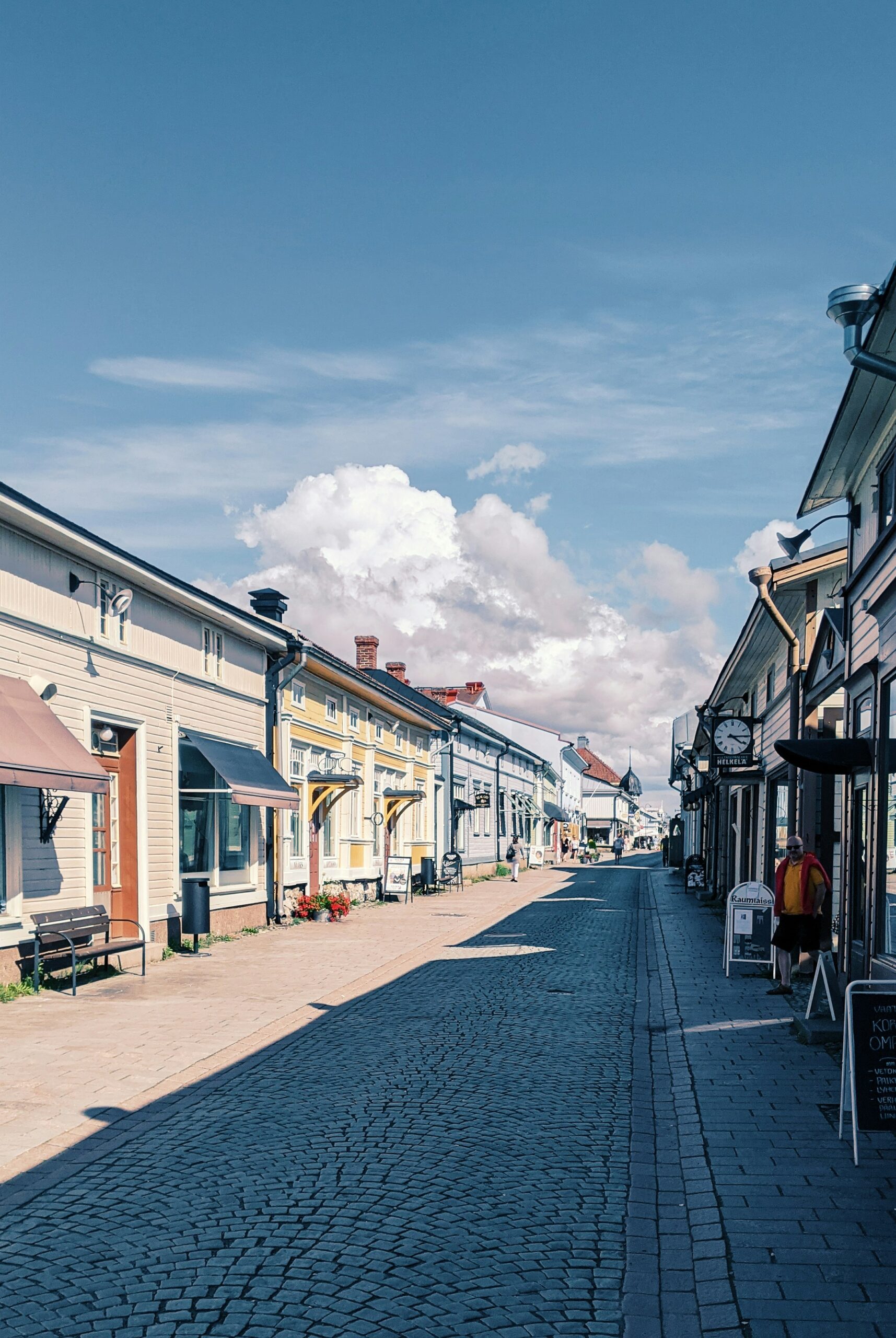 Kuva Rauman vanhasta kaupungista. Kuvituskuva